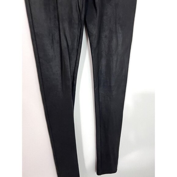 Spanx Black Velvet Skinny Stretchy Leggings High Rise Size S - Picture 4 of 7